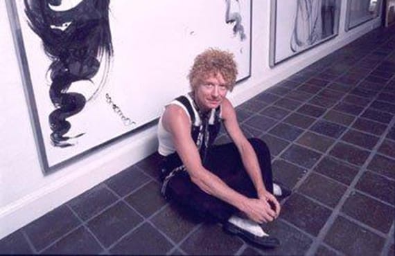 Painting by Brett Whiteley featuring abstract forms